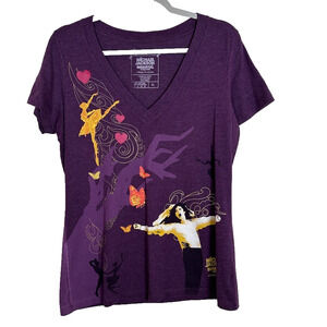 Michael Jackson Cirque du Soleil Womens XL Immortal Tour purple band t-shirt